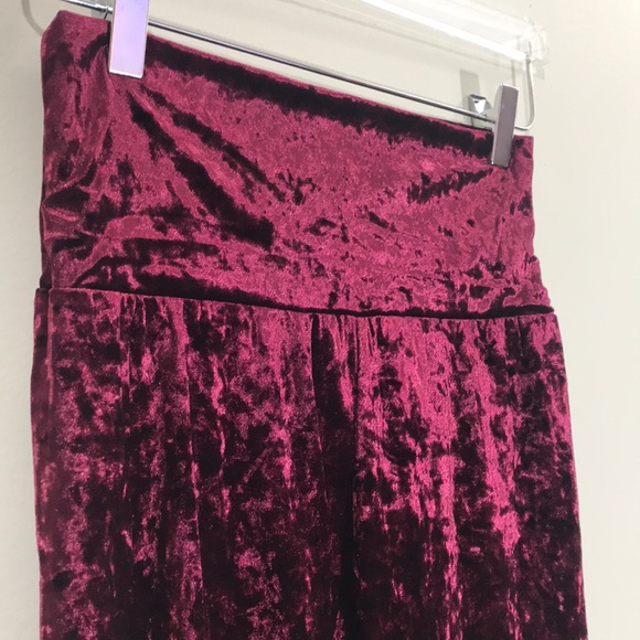 Crushed Velvet Velour Leggings High Waisted Suede - Picture 8 of 8